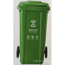 Lixeira ambiental de plástico verde popular para uso externo